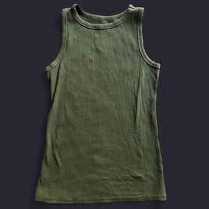 XS | Nine West green ribbed tank top